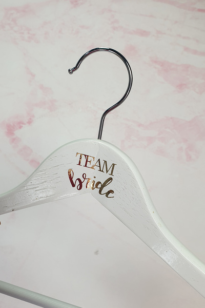 PEKSHOP Curea de mireasă imprimată cu folie de aur - Team Bride