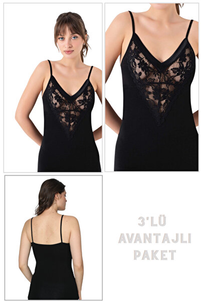 Cotpark Жіночий комплект економ-класу з 3 предметів - базова бавовняна чорна ...