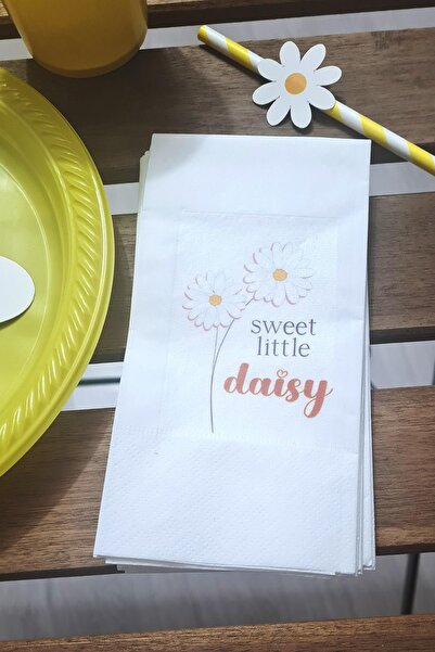 PEKSHOP Papatya Konsept Peçete Sweet Little Daisy Sunum Peçetesi 20li