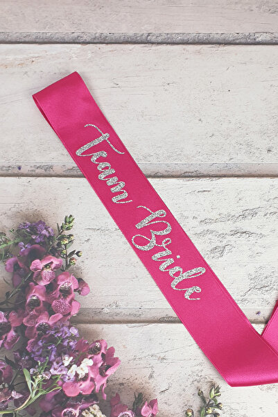 PEKSHOP وشاح العروس من فريق الفريق، وشاح العازبة المطبوع اللامع