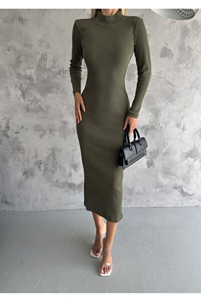 MaxiMor Φόρεμα με ριμπ ζιβάγκο - Μακρύ μανίκι, Lycra, Ύψος 135 cm, Standard Μ...