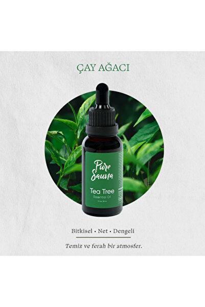 Pure Sauna Saf Çay Ağacı Uçucu Yağı 30 ml - Melaleuca Alternifolia - Buhurdanlık ve Difüzör Kokusu