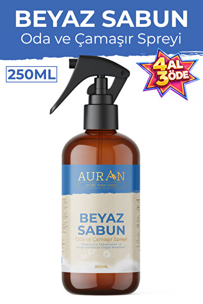 AURAN Beyaz Sabun Oda Ve Çamaşır Spreyi Oda Kokusu Oda Spreyi Room Spray 250ml