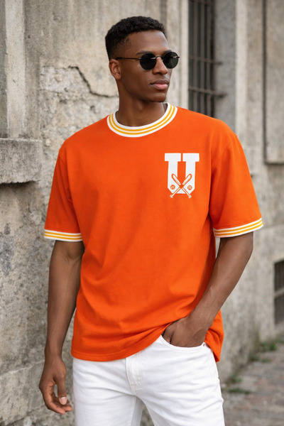 İLKCET MODA Tricou unisex supradimensionat cu broderie Usa