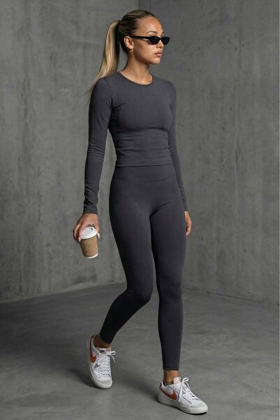 Madmext Καπνιστό ψηλόμεσο γυναικείο κολάν MG2230