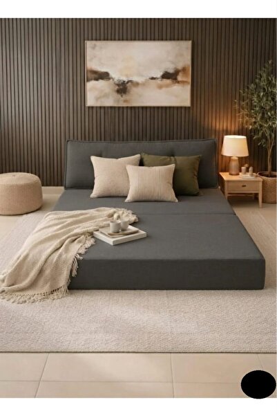 COLORMİX Koltuk Kanepe, Tamamen Fermuarlı Yıkanabilir Silinebilir Antrasit