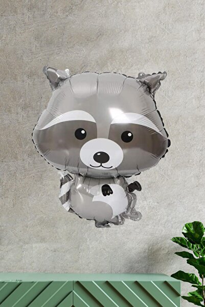 PEKSHOP Raccoon Shaped Foil Balloon Woodland Concept Birthday Balloons