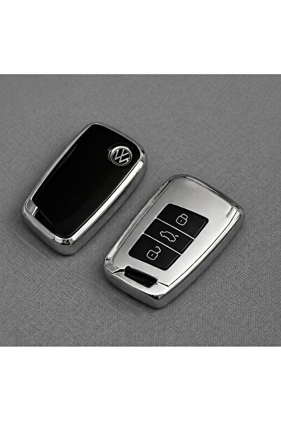 vagmarket Passat B8 Anahtar Kılıfı Parlak Gümüş