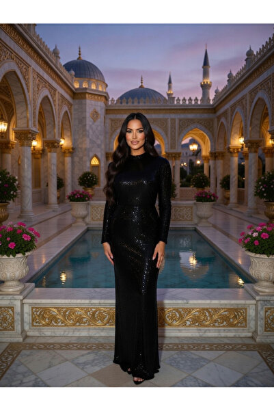 GÖKMEN GİYİM Pul Payetli Abiye Elbise 2025