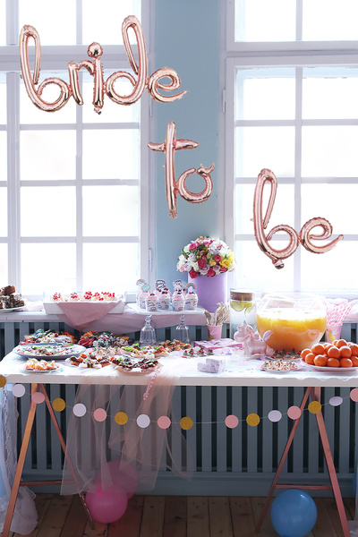 PEKSHOP Bride To Be Balon - El yazısı şeklinde, Rose Gold