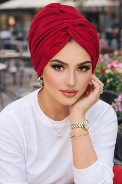 Aişe tesettür Μπονέ Καπέλο με Στριφτό Κόμπο