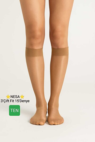NESA Fit Parlak 15'den Dizaltı Pantolon Çorabı *57 Ten*.
