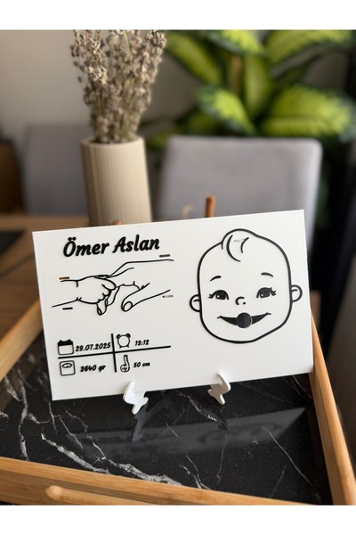 Magnetdesing Yenidoğan bebek bilgi panosu ilk saçım çerçevesi emzikli