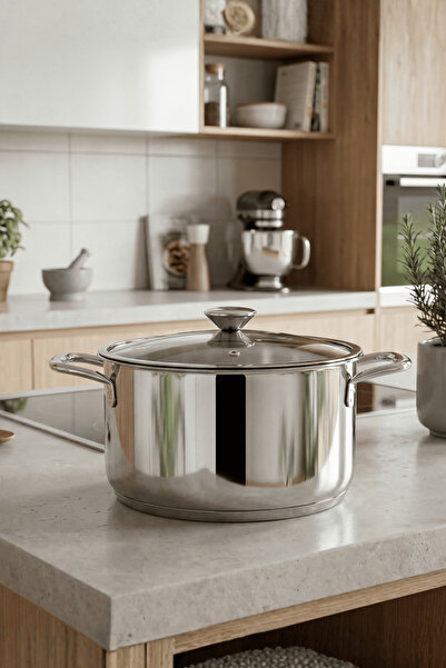 Bonera Oală Omega adâncă din oțel inoxidabil de 20 cm