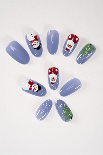 POP Beauty Takma Tırnak Seti, Christmas'a (yılbaşı) Özel Nail Art- Limited Ed...
