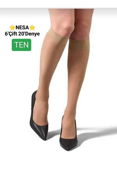 NESA Kadın dizaltı pantolon çorabı 20'denye tül çorap 57-ten*