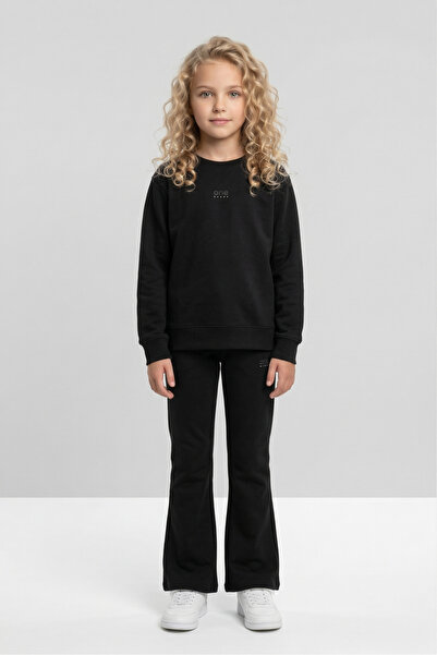 Black One Σετ αθλητική φόρμα για κορίτσια από βαμβάκι – Λεπτομέρεια εκτύπωσης...