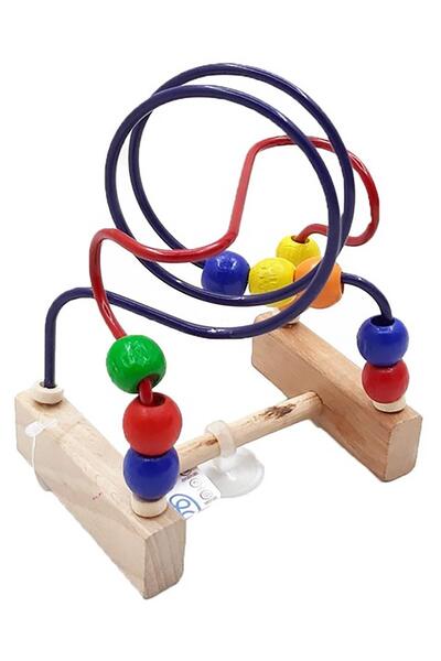 Zuzu Toys Ahşap Mini Eğitici Ve Zeka Kordinasyon Boncuklu 12 Cm