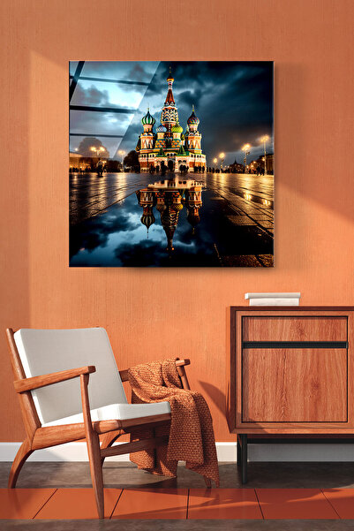 Hinora Moscow Glass Table, Decorative Glass Table