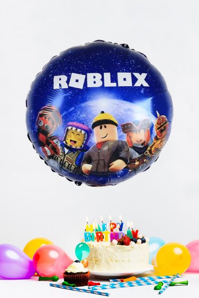 PEKSHOP Roblox Round Foil Balloon Blue