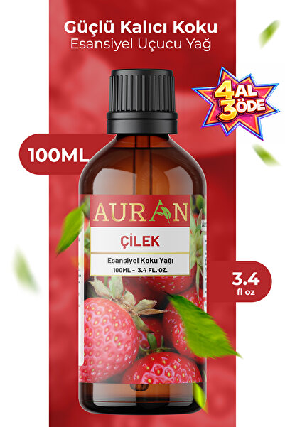 AURAN Çilek Esansiyel Uçucu Koku Yağı Difüzör Esansı Buhurdanlık Yağı Aromate...