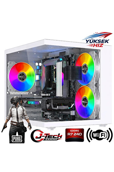 J-TECH Blaze i5 3470 16GB 256GB SSD GDDR5 R7240 4GB Oyuncu Akvaryum Cube Gami...