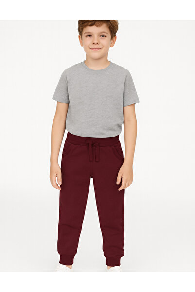 OrganicKid Cranberry Çocuk Bordo Eşofman Altı