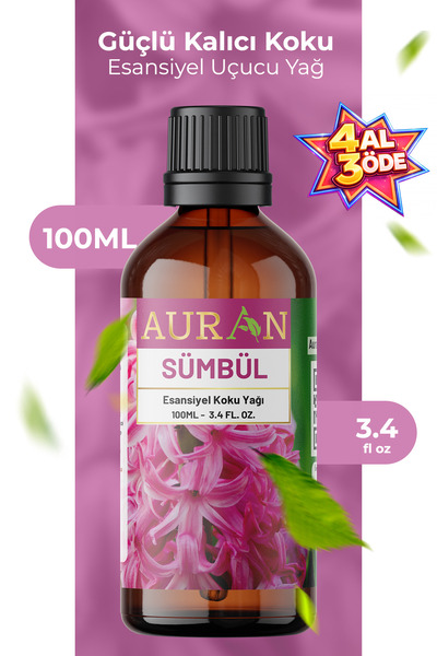 AURAN Sümbül Esansiyel Uçucu Koku Yağı Difüzör Esansı Buhurdanlık Yağı Aromat...