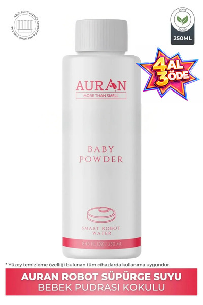 AURAN Bebek Pudrası Akıllı Robot Süpürge Suyu, Mop Suyu,robot Süpürge Deterja...