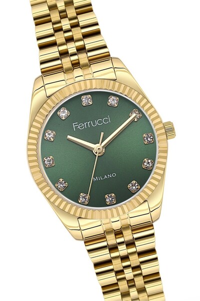 Ferrucci Rolex Kasa Çelik Kordon Kadın Kol Saati Bileklik Hediyeli