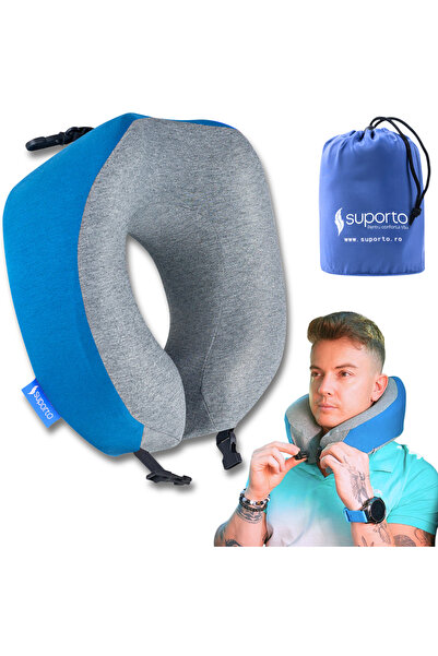 Suporto Pernă de călătorie din spumă cu memorie Travel Companion, pentru drum...