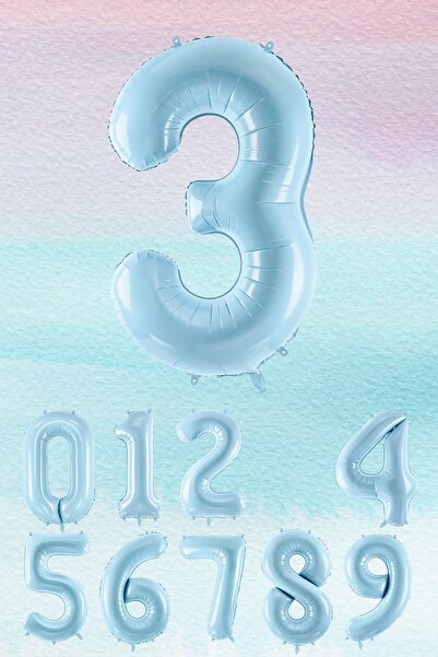 PEKSHOP Blue Number Balloons 75cm Giant Flying Number Balloon