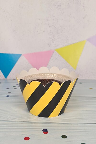 PEKSHOP İnşaat Konsepti Cupcake Sargısı 10'lu