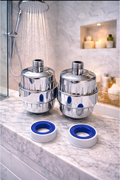 Universal BANYO DUŞ BAŞLIĞI FİLTRESİ (2 ADET) KROM SAÇLARI YUMUŞAK YAPAR CİLD...