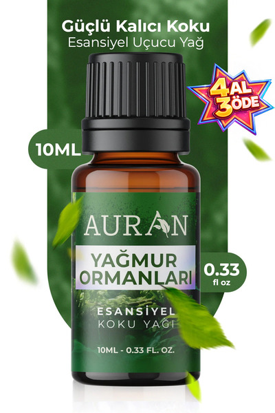 AURAN Yağmur Ormanları Esansiyel Uçucu Koku Yağı Difüzör Esansı Buhurdanlık Y...