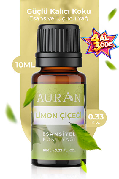 AURAN Limon Çiçeği Esansiyel Uçucu Koku Yağı Difüzör Esansı Buhurdanlık Yağı ...