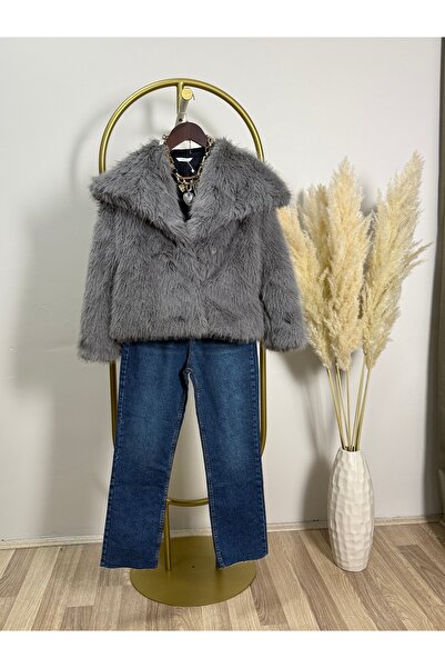 Vizon Collection Premium Lolita Gri Kürk