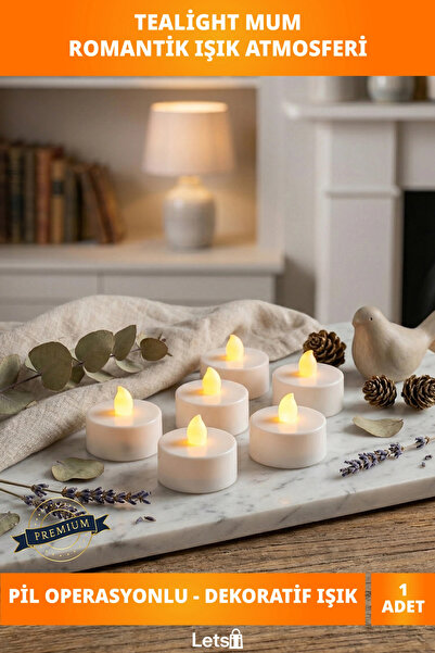 Letsii Pilli LED Tealight Mum 3.5 cm Dekoratif Aydınlatma