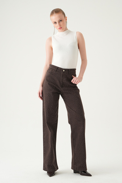 Rays Καφέ Τζιν με φαρδιά μπατζάκια 4910