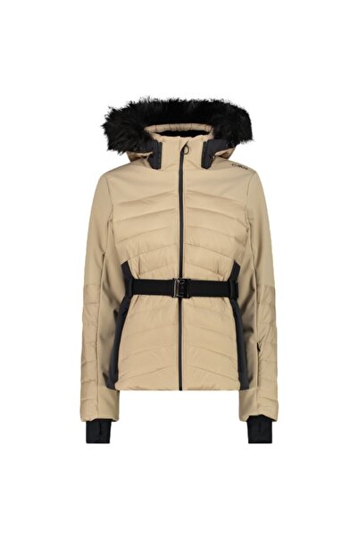 CMP Women's ski jacket 34W4436F-Beige/Black-XS