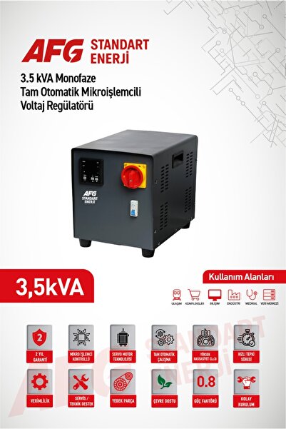 Standart Enerji 3.5 kVA Monofaze Tam Otomatik Mikroişlemcili Voltaj Regülatörü