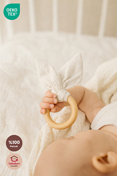 Bebekevi Müslin Diş Kaşıyıcı-Ekru