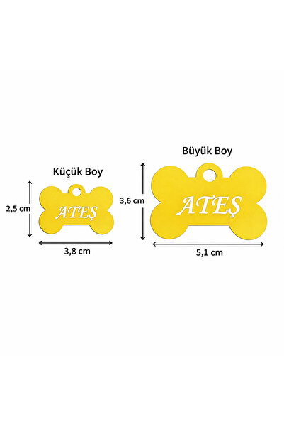 Store XL Boy İsme Özel Çelik Köpek İsimlik Renkli İsme Özel Köpek Künyesi Köp...