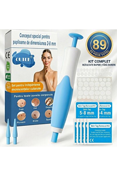 QuTek Kit complet indepartare Papiloame, Dispozitiv Ligaturare 2-8mm, 40 benz...