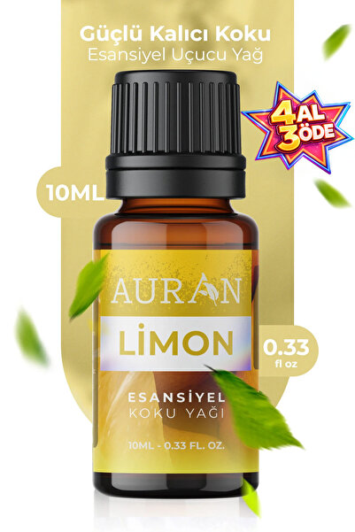 AURAN Limon Saf Esansiyel Uçucu Yağ Buhurdanlık Yağı Difüzör Esansı Aromatera...