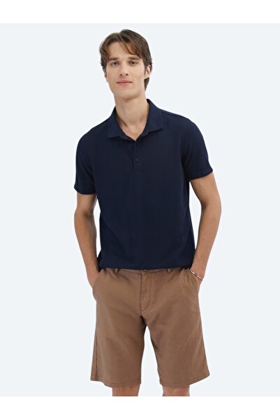 Kip Темно-синя футболка з коміром-поло