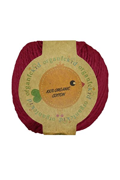 OrganicKid Organik Pamuk Amigurumi Punch 50 gr El Örgü İpi 265 Litchi (Vişne)