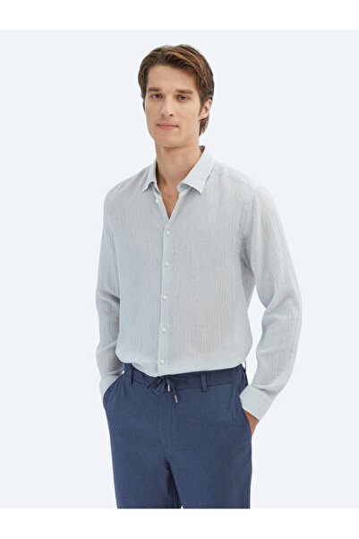 Kip Синя смугаста сорочка з регулярним кроєм, виготовлена з бавовняної суміші