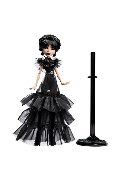 MONSTER HIGH Wednesday Balo Elbiseli Bebek, koleksiyona uygun bebek; Rave'N Wednesday HXJ03