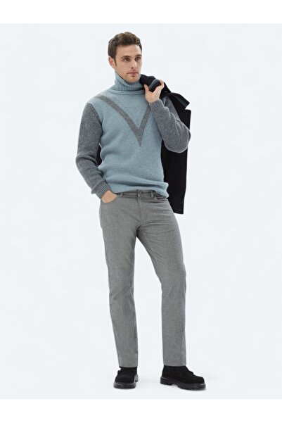 Kip Сірі штани зі змішаної бавовни, облягаючого крою, для повсякденного носіння